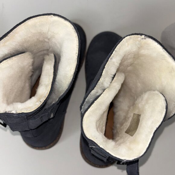 Birkenstock Women's Uppsala Shearling Boots EU 39 US 8-8.5 Grey Blue Suede - Picture 8 of 12